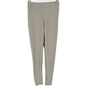 Ruched TikTok Honeycomb Stretchy Leggings Gray Size Small NWT